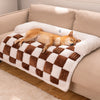 Cream Plaid Cosy Dog Mat – Furniture Protector & Pet Comfort