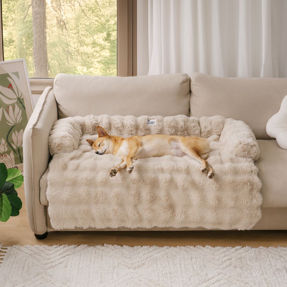 Fluffy calming dog bed hotsell