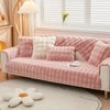 Cosy Plush Sofa Cover – Soft Solid Colour with Non-Slip Design