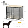 2-in-1 Dog Crate and End Table with Front Door, Washable Cushion – For Small & Medium Dogs