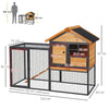 Large Outdoor Rabbit Hutch with Ramp, Weatherproof Roof & Spacious House for Small Pets